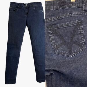 Kut From The Kloth skinny low mid rise dark wash jeans-4